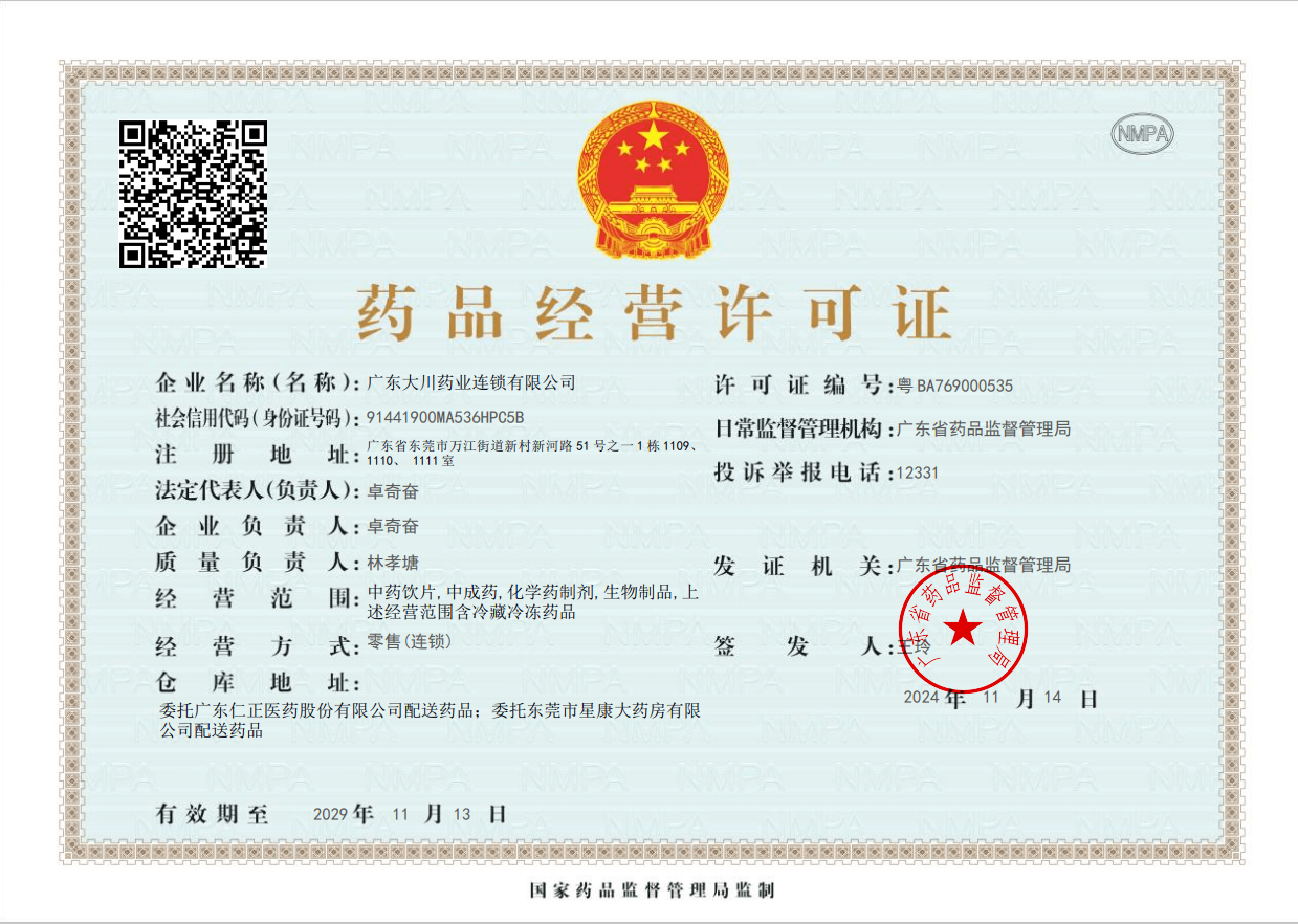 經營藥品許可證
